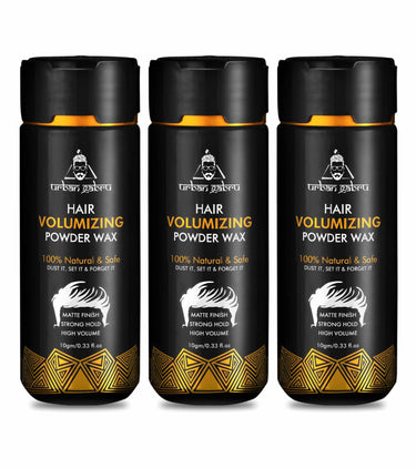 Urbangabru Hair Volumizing Powder Wax for Men - (10 Gram * 3 Units) (Pack of 3) | Matte Finish |100% Natural & Safe Hair Styling Powder | Paraben & Sulphate Free